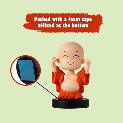 Bobblehead for Car Dashboard, Office Table,Home Decor| Figurin|God Statue for Gifting Kids,Family & Friends (Happy Budha)