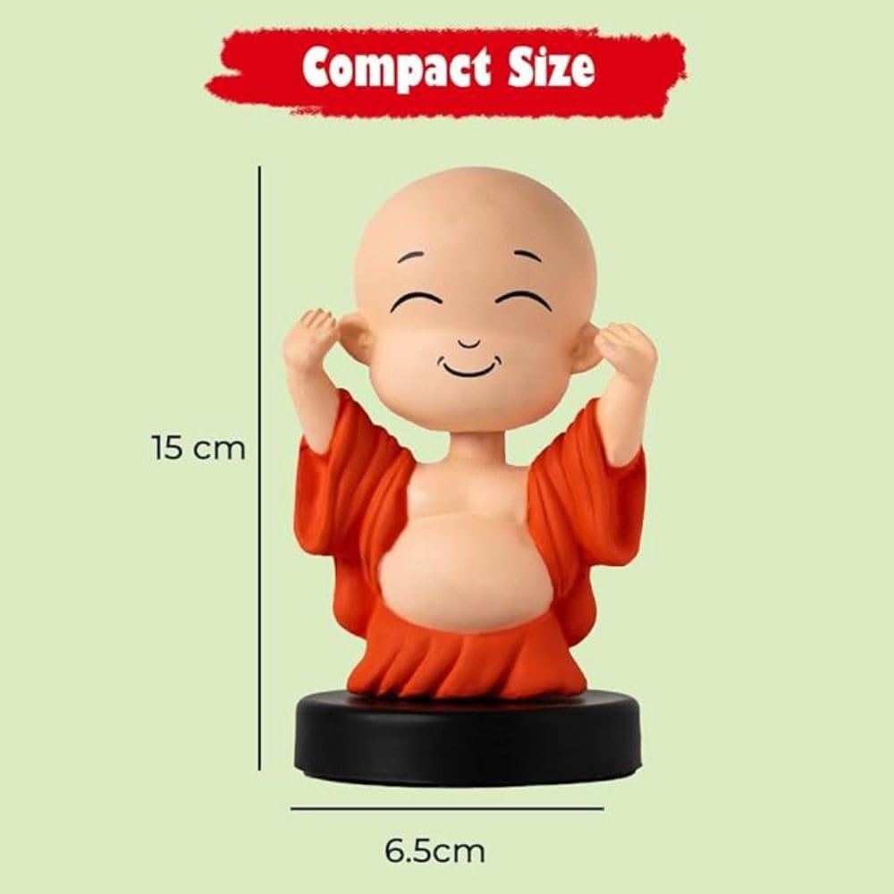 Bobblehead for Car Dashboard, Office Table,Home Decor| Figurin|God Statue for Gifting Kids,Family & Friends (Happy Budha)
