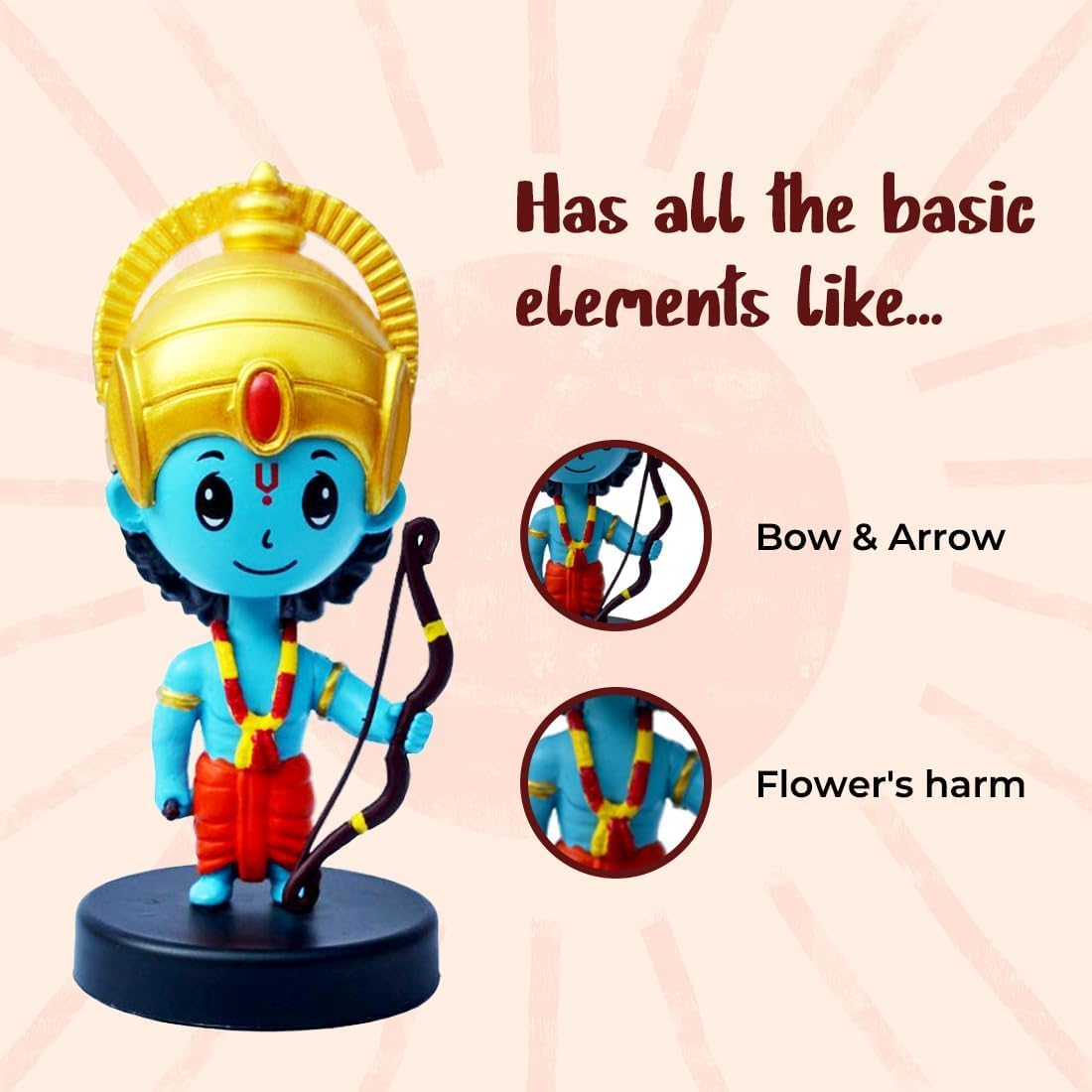 Mini Ganesh Statue Sculpture for Car Dashboard Home Temple Deco Indian Hindu God Décor Cute Ganesha Idol Figurine