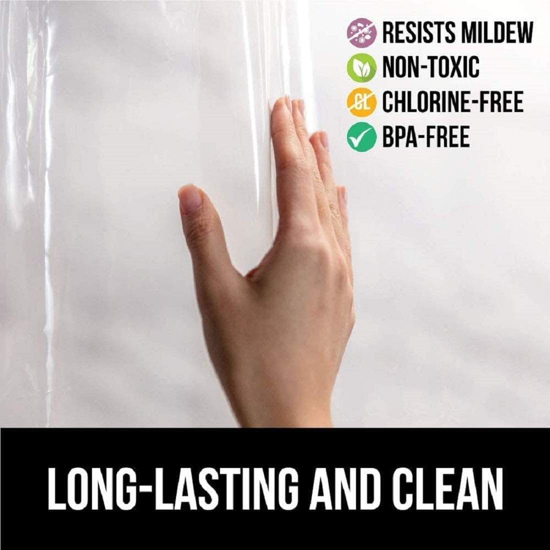 9 Ft PVC Transparent AC Curtain | AC Curtain with 8 Rings Waterproof Door/Partition Curtain | 0.5 mm Thick for AC Room, Balcony & Home (Pack of 1)