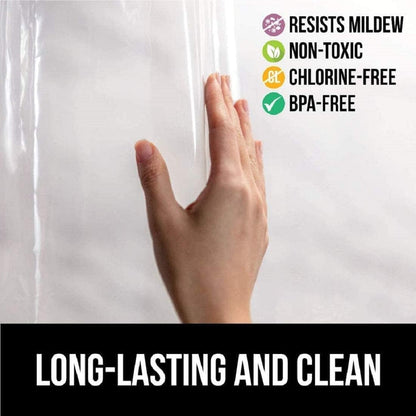 9 Ft PVC Transparent AC Curtain | AC Curtain with 8 Rings Waterproof Door/Partition Curtain | 0.5 mm Thick for AC Room, Balcony & Home (Pack of 1)