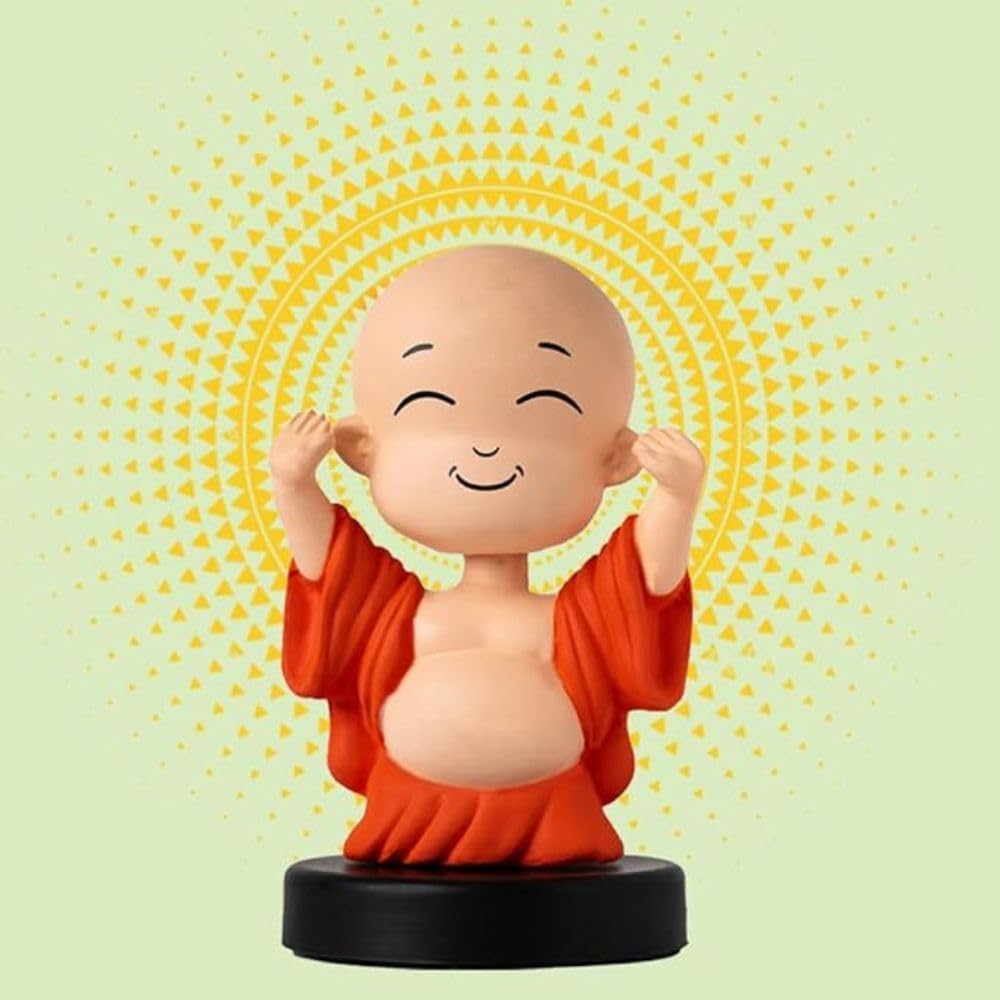 Bobblehead for Car Dashboard, Office Table,Home Decor| Figurin|God Statue for Gifting Kids,Family & Friends (Happy Budha)
