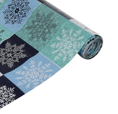 Kitchen Drawer Liner, Anti Slip Mat, Shelf Cabinet Protector, 45 x 300 cm, Printed (Blue Mandlaart, 3 Mtr)
