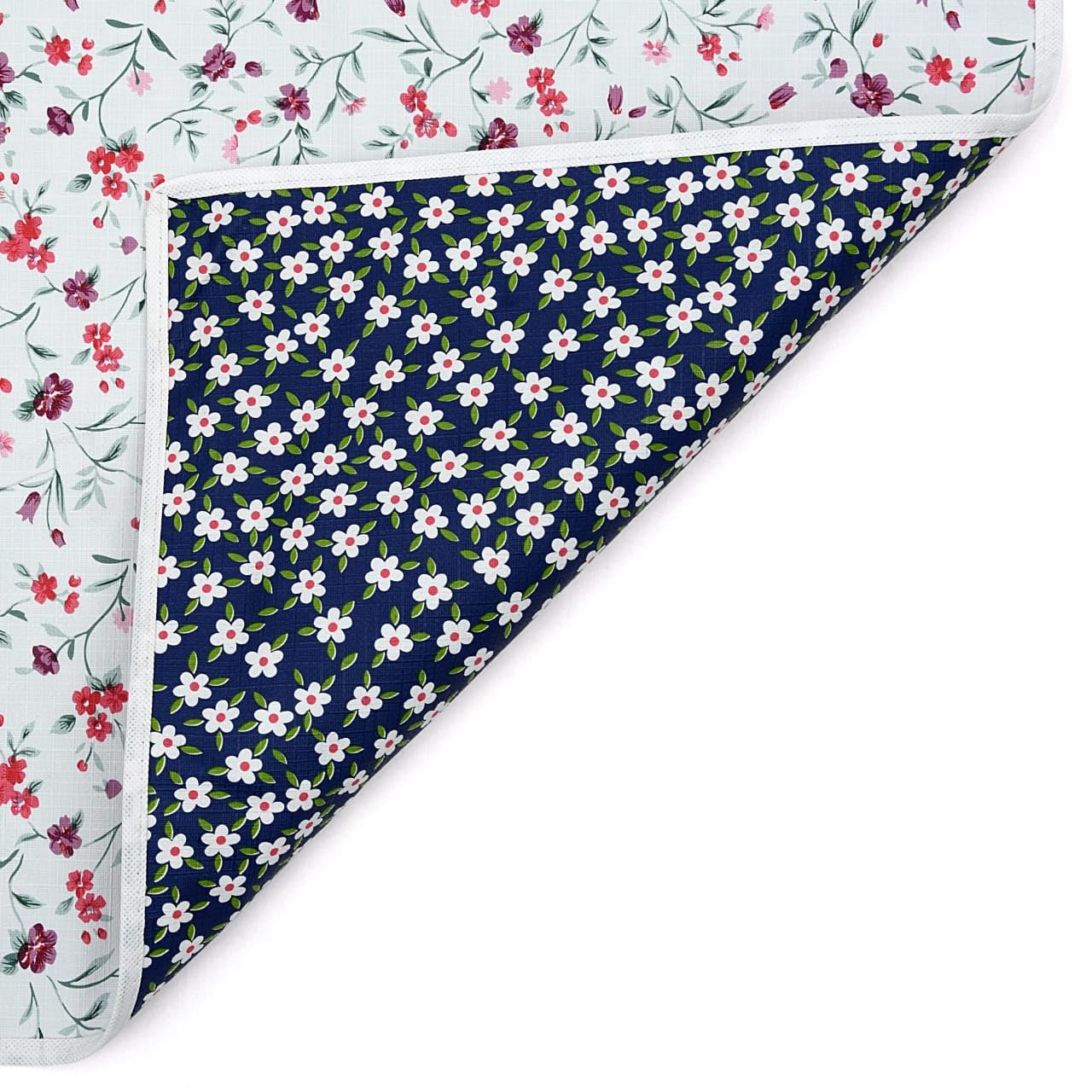 100% PVC Water Proof, Dust and Heat Proof Reversible Bed Server/Food Mat 36x36 Inches Pack of 1 (Blue/White)