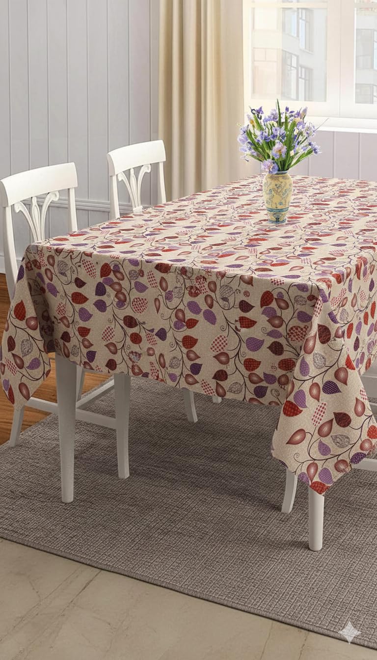 Water Proof 4&6 Seater dinnging Table Cover/PVC Dining Table Protector – Waterproof, dustproof & Table Cover for 6 Seater | PVC Table Sheet Size 54x78 inches (Alfabet)