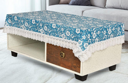 PVC Printed Dining Table Cover for 6 Seater (90x60 Inch)| Waterproof & Washable Plastic Table Cloth with Lace Border | Anti-Slip Table Cover for Kitchen, Dining & Home Décor