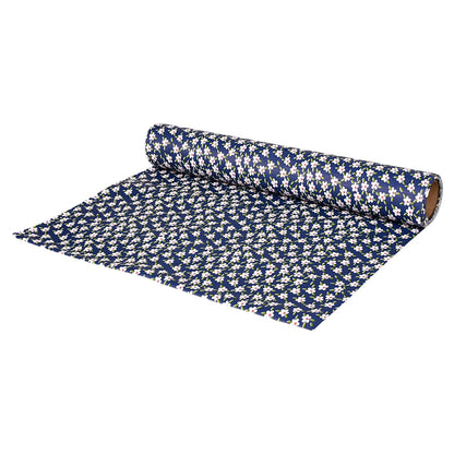 Waterproof, Non-Slip, PVC Mat for Kitchen, Dining, and Living Room – Durable, Easy-to-Clean Table Protector & Shelf Liner (Blue Printed, 3 Meters)