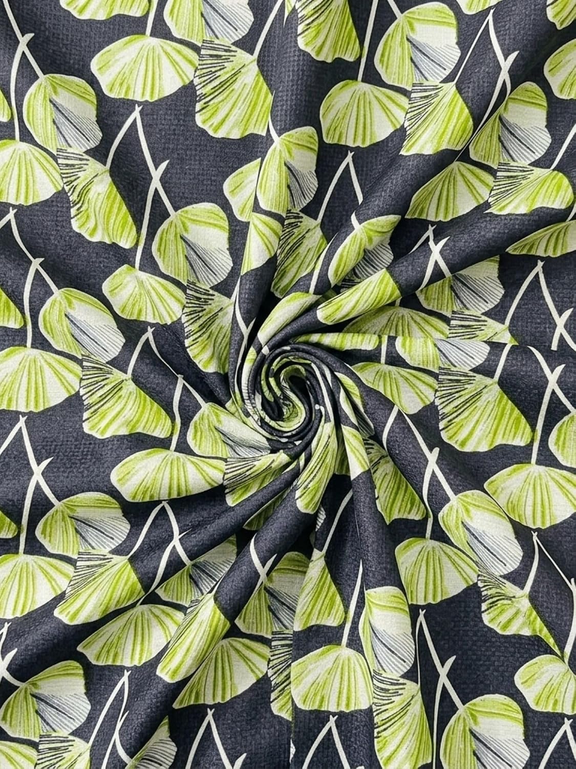 PVC Floral Printed Dining Table Cover, Waterproof, 6 Seater, 54x78 Inches, PVC Table Cloth/Sheet for Party and Events (Green Leaf)