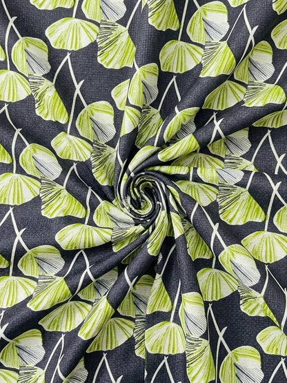 PVC Floral Printed Dining Table Cover, Waterproof, 6 Seater, 54x78 Inches, PVC Table Cloth/Sheet for Party and Events (Green Leaf)
