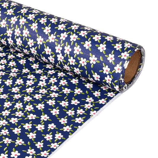 Waterproof, Non-Slip, PVC Mat for Kitchen, Dining, and Living Room – Durable, Easy-to-Clean Table Protector & Shelf Liner (Blue Printed, 3 Meters)